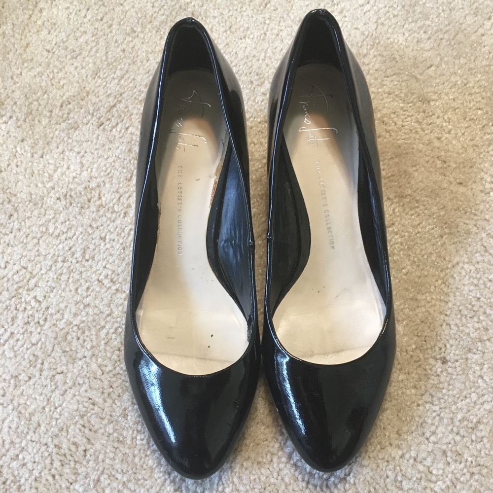 Franco Sarto Straw Heel Wedge | Black